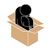 ID 6953909 | Mann sitzt in Box ist traurig. Einsamkeit-Konzept | Stock Vektorgrafik ID 6953909 | Mann sitzt in Box ist traurig. Einsamkeit-Konzept | Stock Vektorgrafik | CLIPARTO